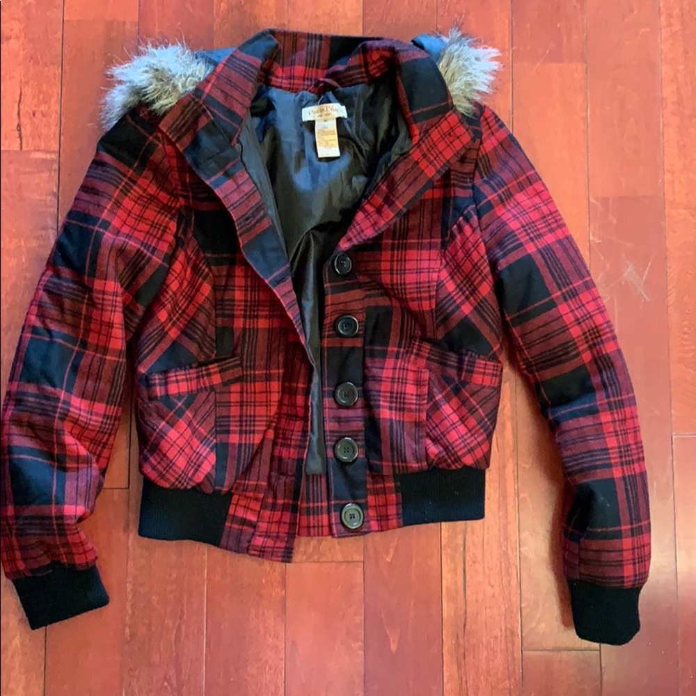 Plaid bomber jacket!